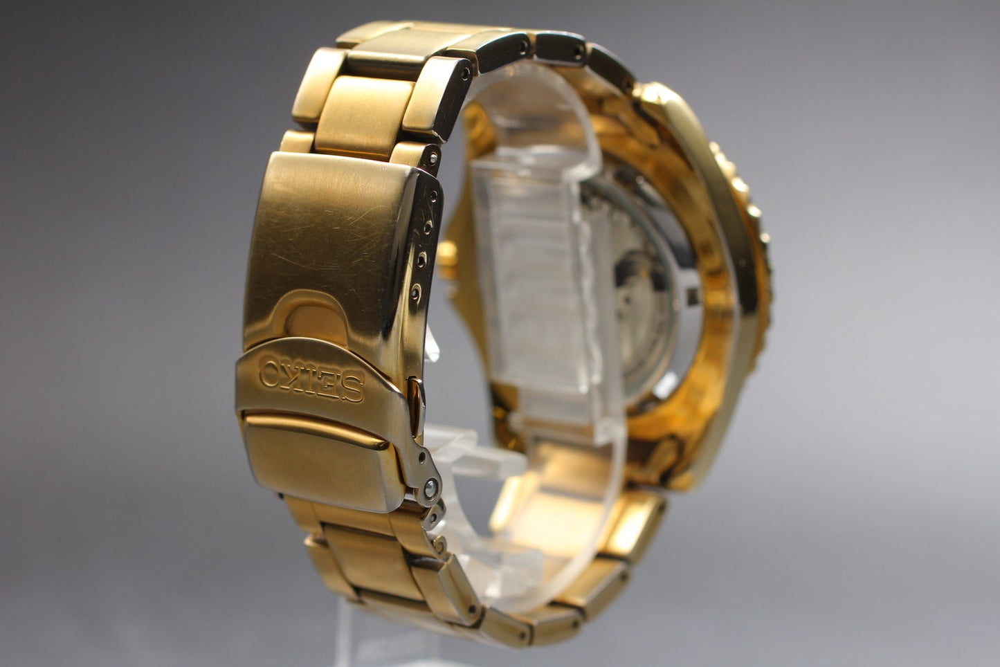 Near MINT w/ Box Seiko 5 Sports 7S36-03C0 Automatic Day/Date Gold Men's Watch