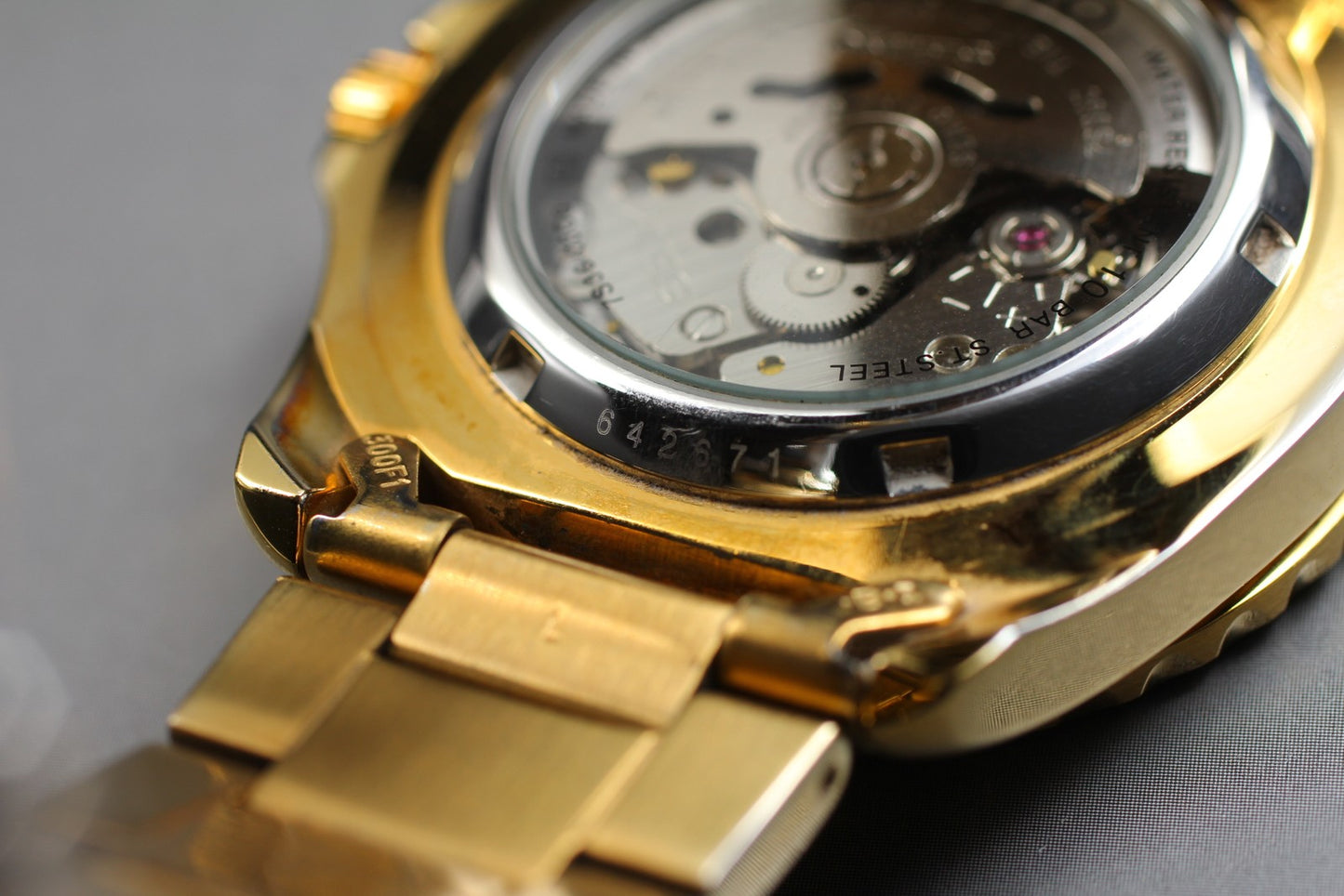 Near MINT w/ Box Seiko 5 Sports 7S36-03C0 Automatic Day/Date Gold Men's Watch
