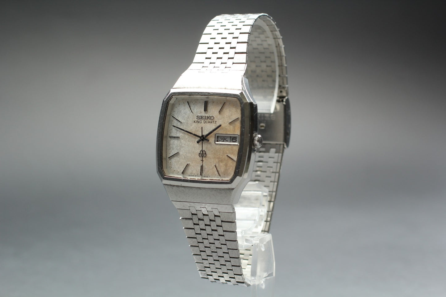 Exc+5 SEIKO KING QUARTZ 9723-5010 Snowflake Frosted TWIN Men's Watch JAPAN