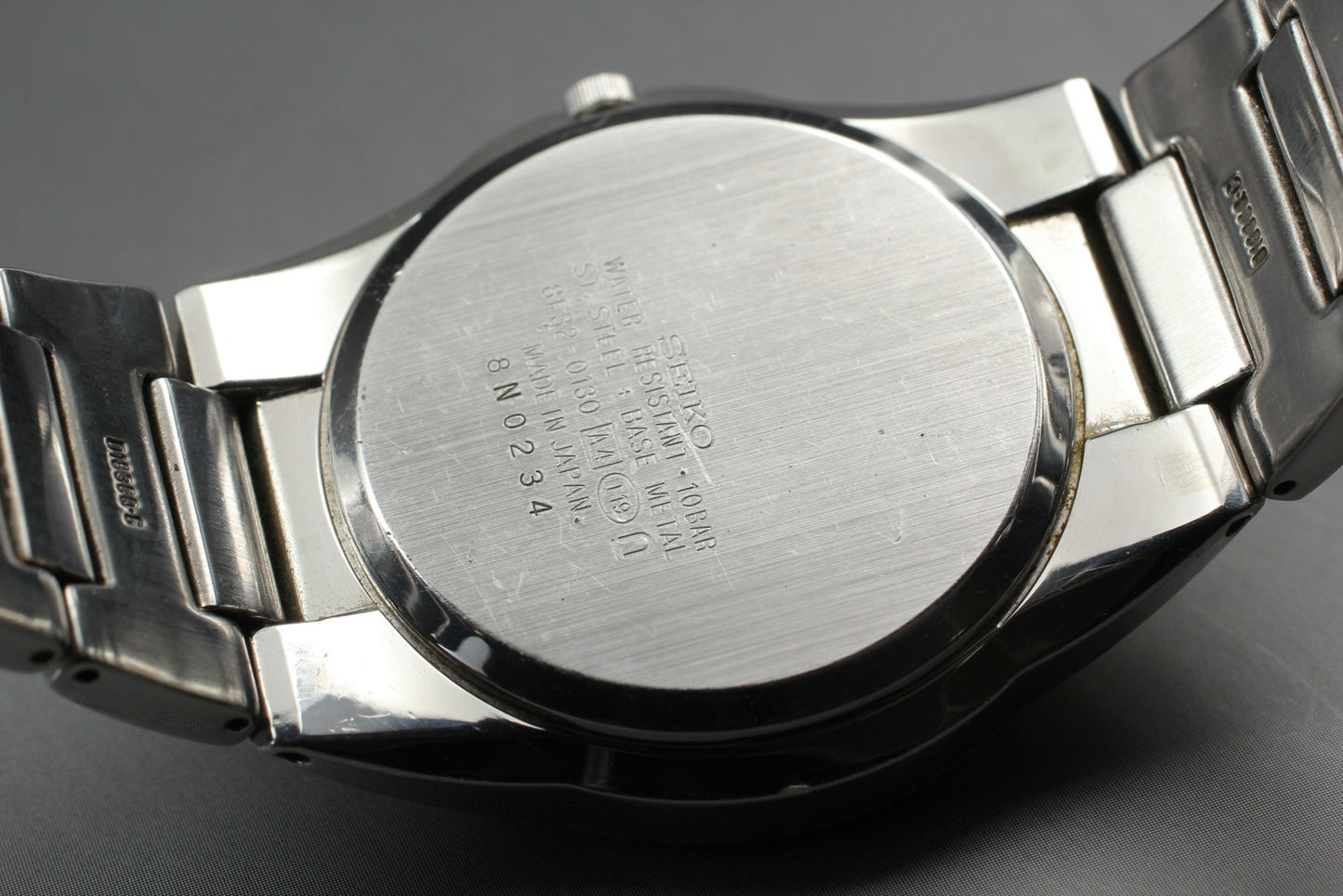 Vtg[N MINT] New Batt SEIKO Perpetual Calendar 8F32-0130 Quartz Men's Watch JAPAN
