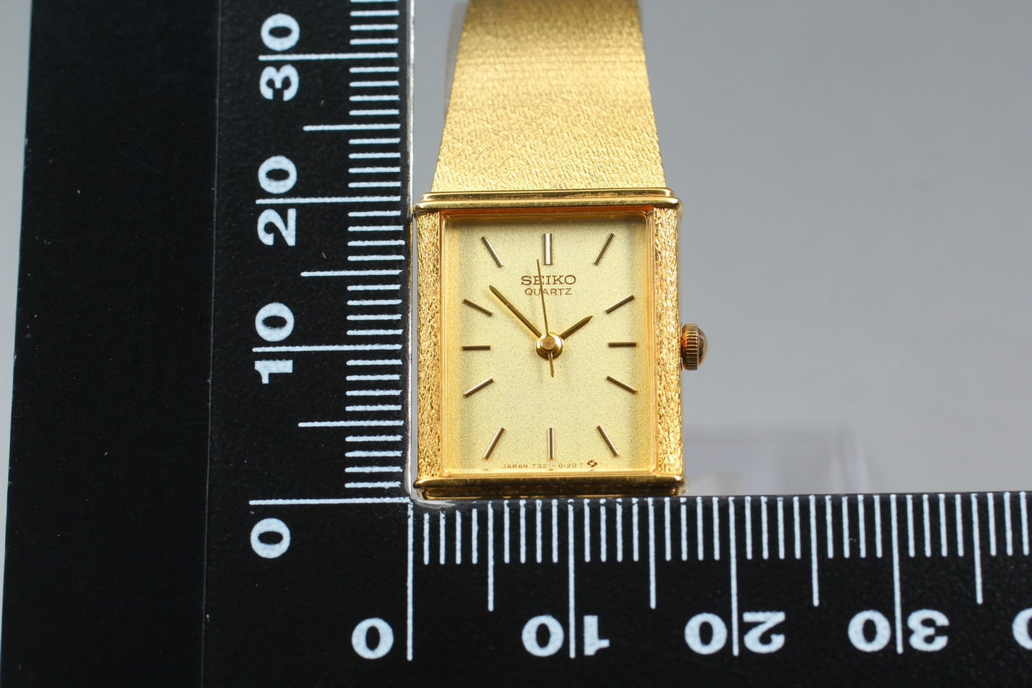 Vtg.1983[N MINT] SEIKO 7321-5060 Gold Tank Bracelet Quartz Ladies Watch JAPAN
