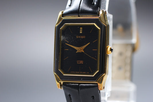 Vin.1989 [N MINT] CITIZEN Exceed 2930-296699 Tank Quartz Ladies Watch From JAPAN