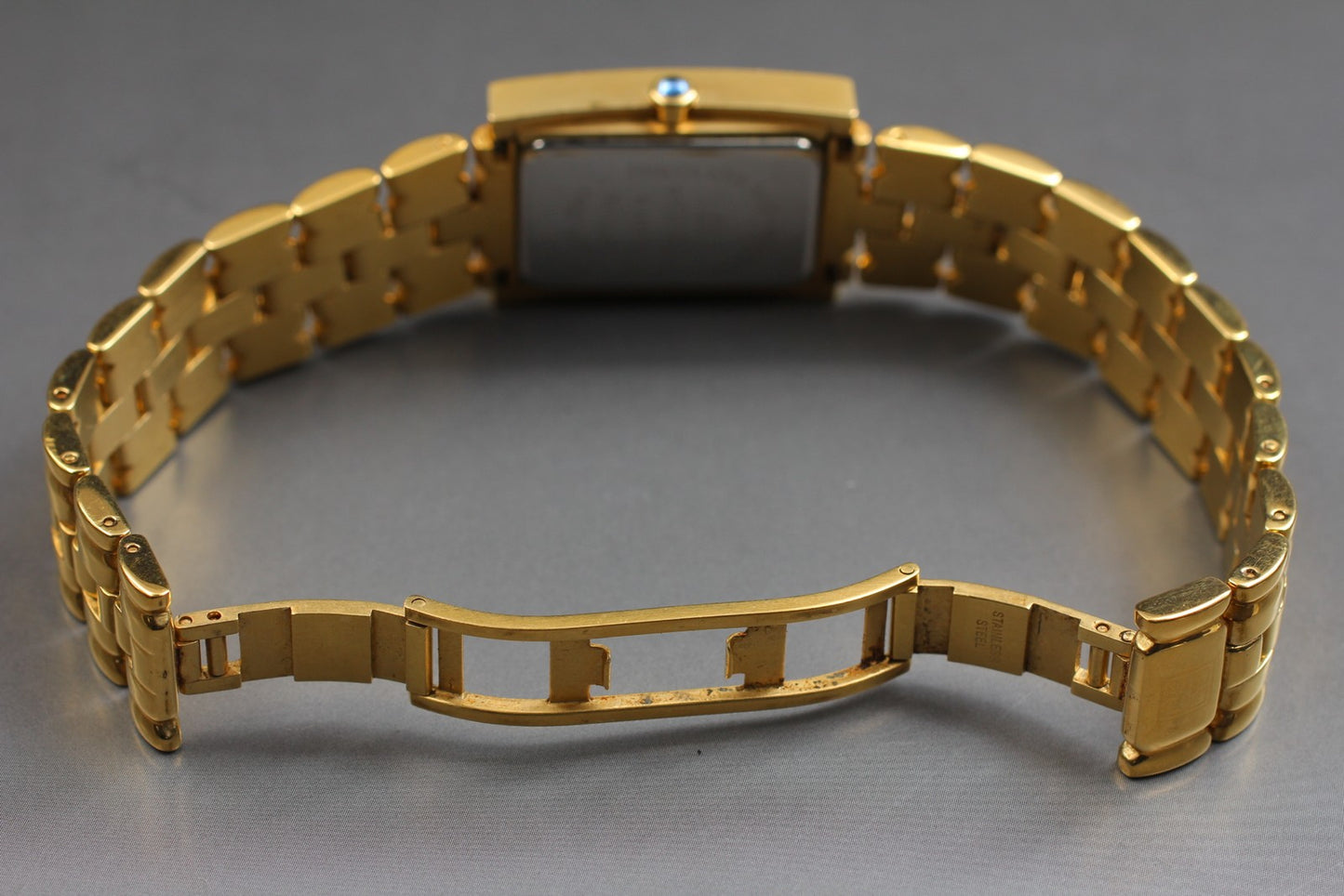 Vtg.[N MINT] GIVENCHY REG 1558962 Tank Gold Bracelet Quartz Ladies Watch JAPAN
