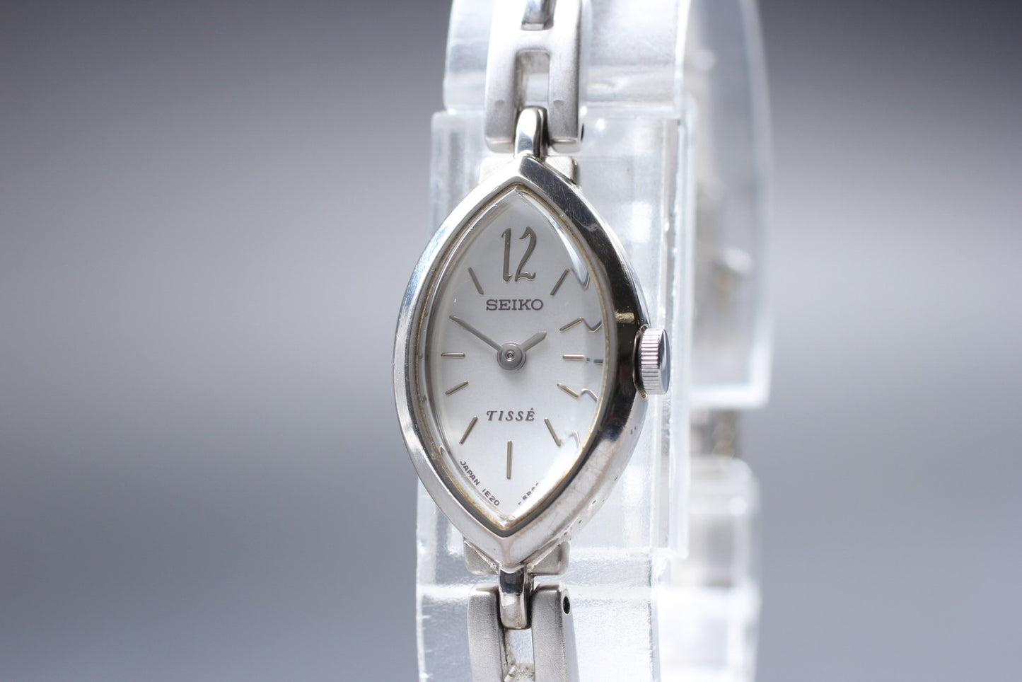 Vtg.1986[N MINT] SEIKO TISSE 1E20-3B40 14mm Bracelet Quartz Ladies Watch JAPAN