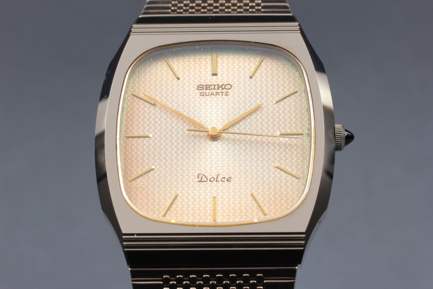 Vtg.1983[Exc+5] SEIKO 5931-5450 Sapphire Honeycomb Dial Quartz Men's Watch JAPAN