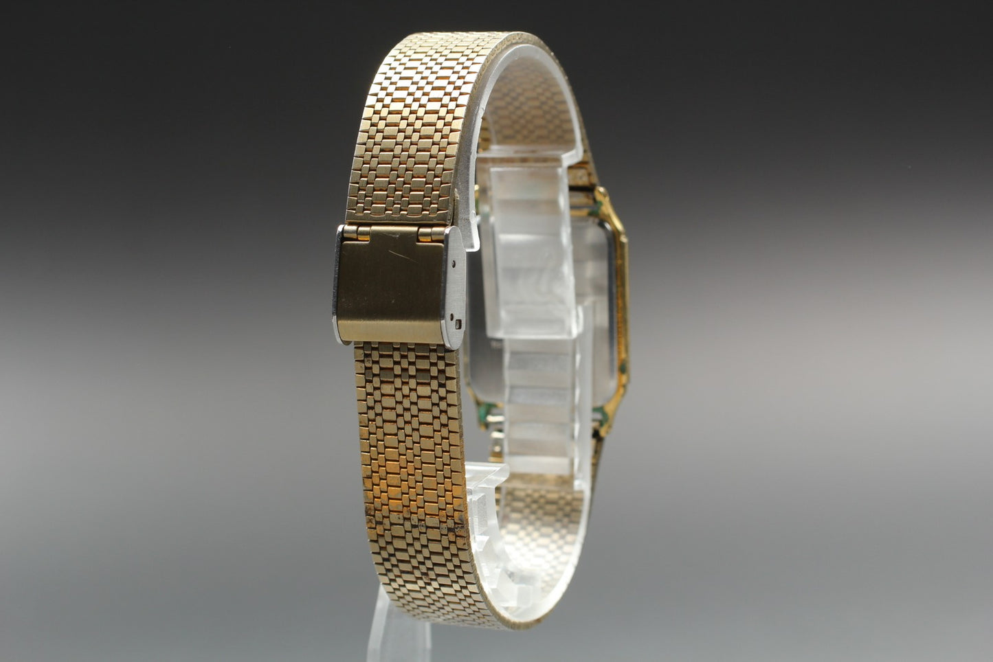 Vtg.1993 [N MINT] SEIKO SPIRIT 5E31-5B60 Tank 26mm Gold Quartz Men's Watch JAPAN