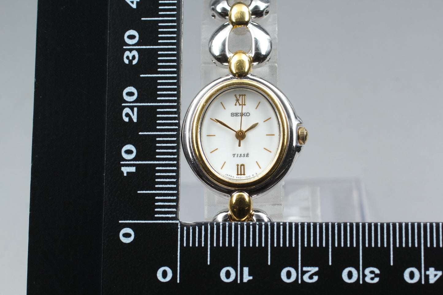 Vtg.1993[N MINT] SEIKO Tisse 4N21-5220 Gold Bracelet Quartz Ladies Watch JAPAN