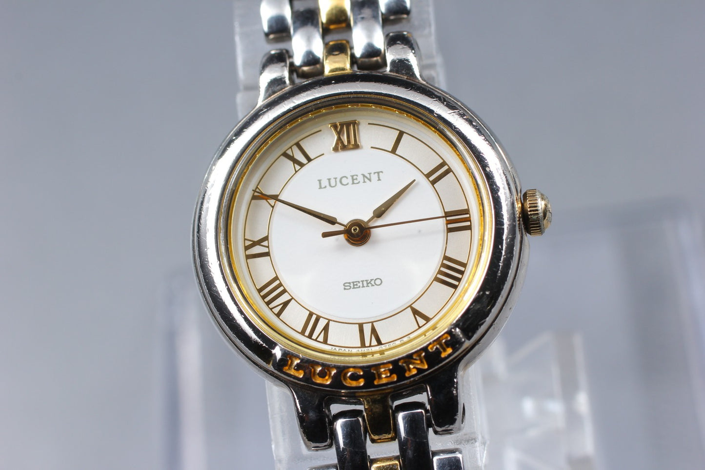 Vtg.1991[N MINT] SEIKO LUCENT 4N21-035A Roman Bracelet Quartz Ladies Watch JAPAN