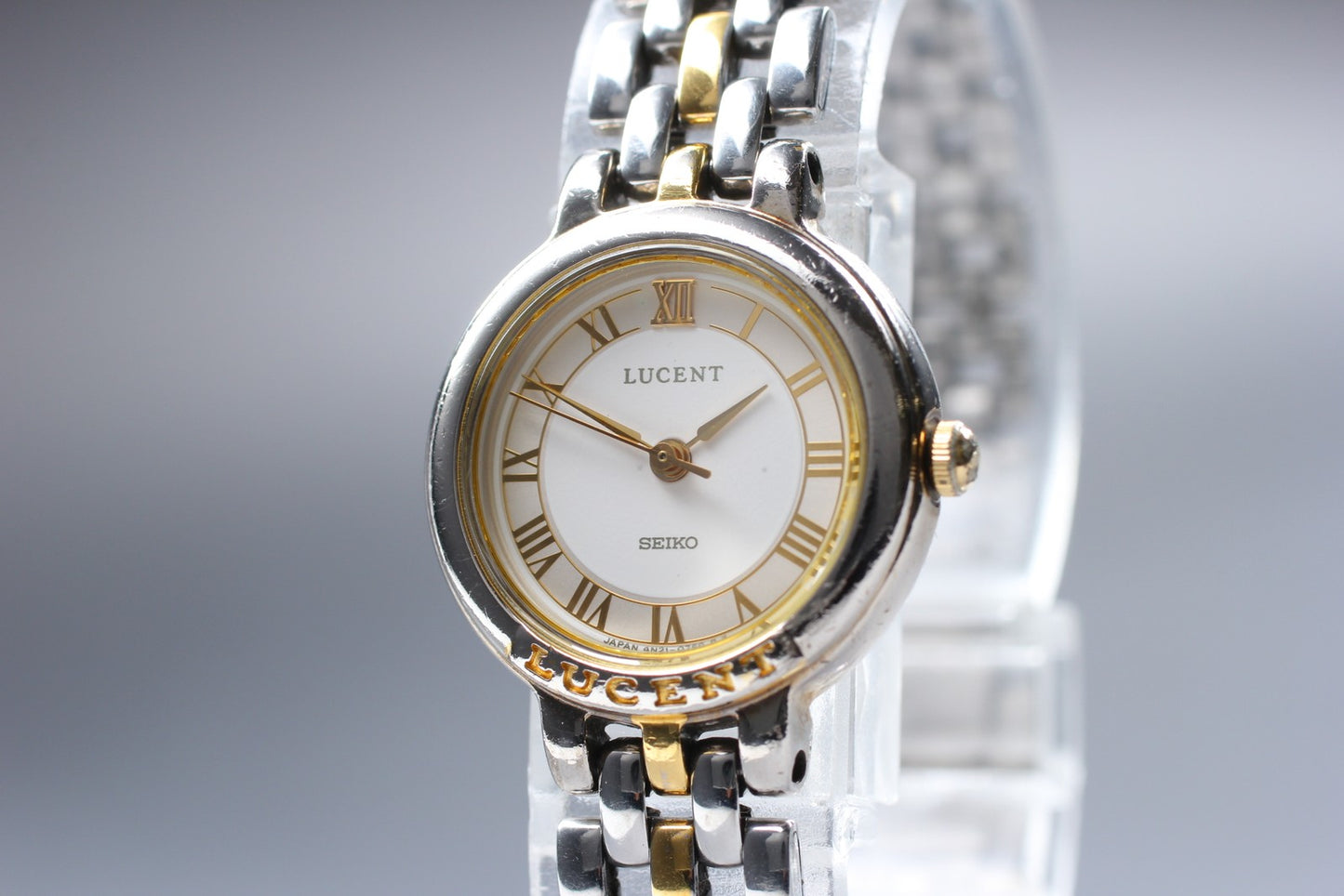 Vtg.1991[N MINT] SEIKO LUCENT 4N21-035A Roman Bracelet Quartz Ladies Watch JAPAN