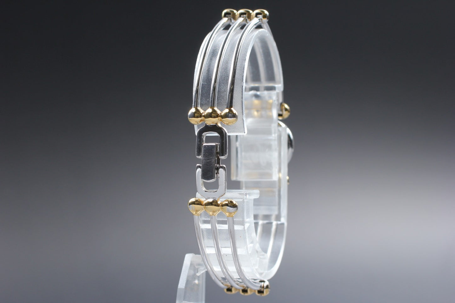 Vtg. 1988[Exc+5/New Bat] SEIKO 1E20-0C40 16mm Two Tone Bangle Ladies Watch JAPAN