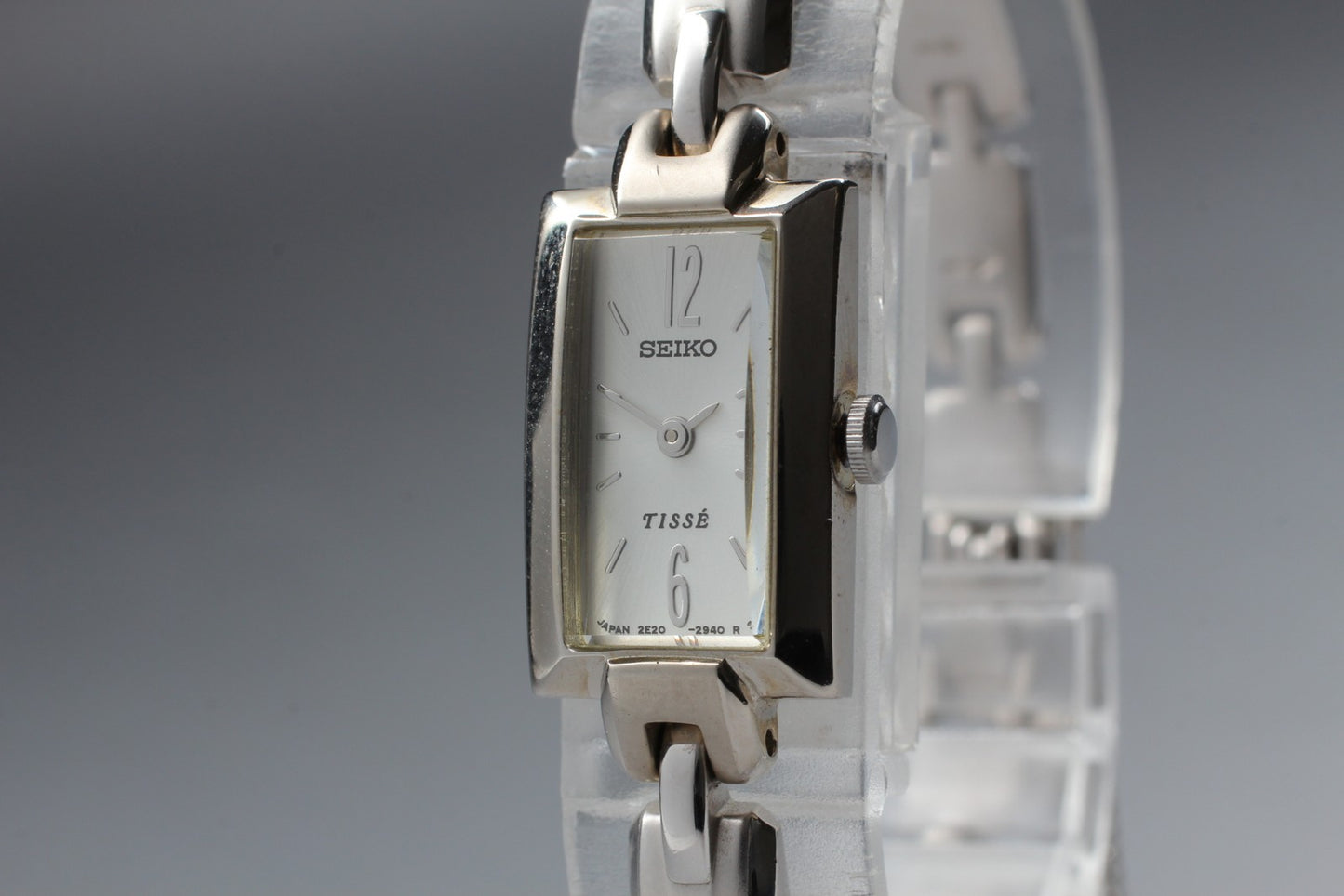 Vtg.1989 [N MINT] SEIKO TISSE 2E20-7310 Tank Bracelet Quartz Ladies Watch JAPAN