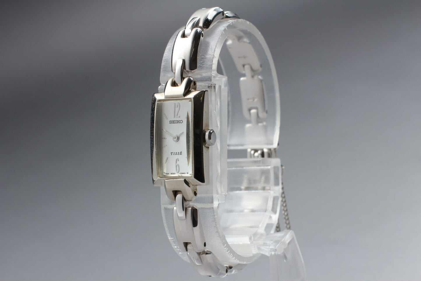 Vtg.1989 [N MINT] SEIKO TISSE 2E20-7310 Tank Bracelet Quartz Ladies Watch JAPAN