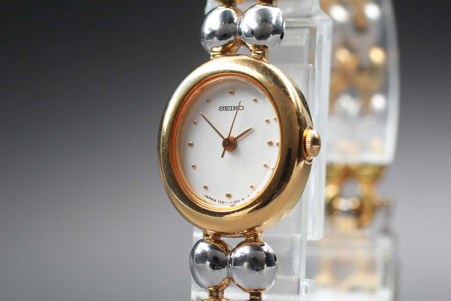 Vtg.1995 [N MINT] SEIKO 1221-5790 Two Tone Bracelet Quartz Ladies Watch JAPAN