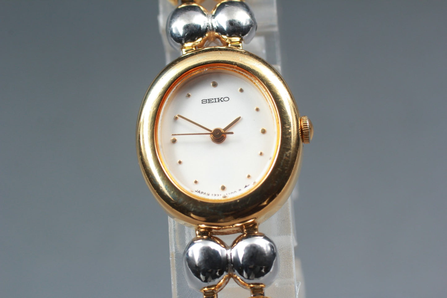 Vtg.1995 [N MINT] SEIKO 1221-5790 Two Tone Bracelet Quartz Ladies Watch JAPAN