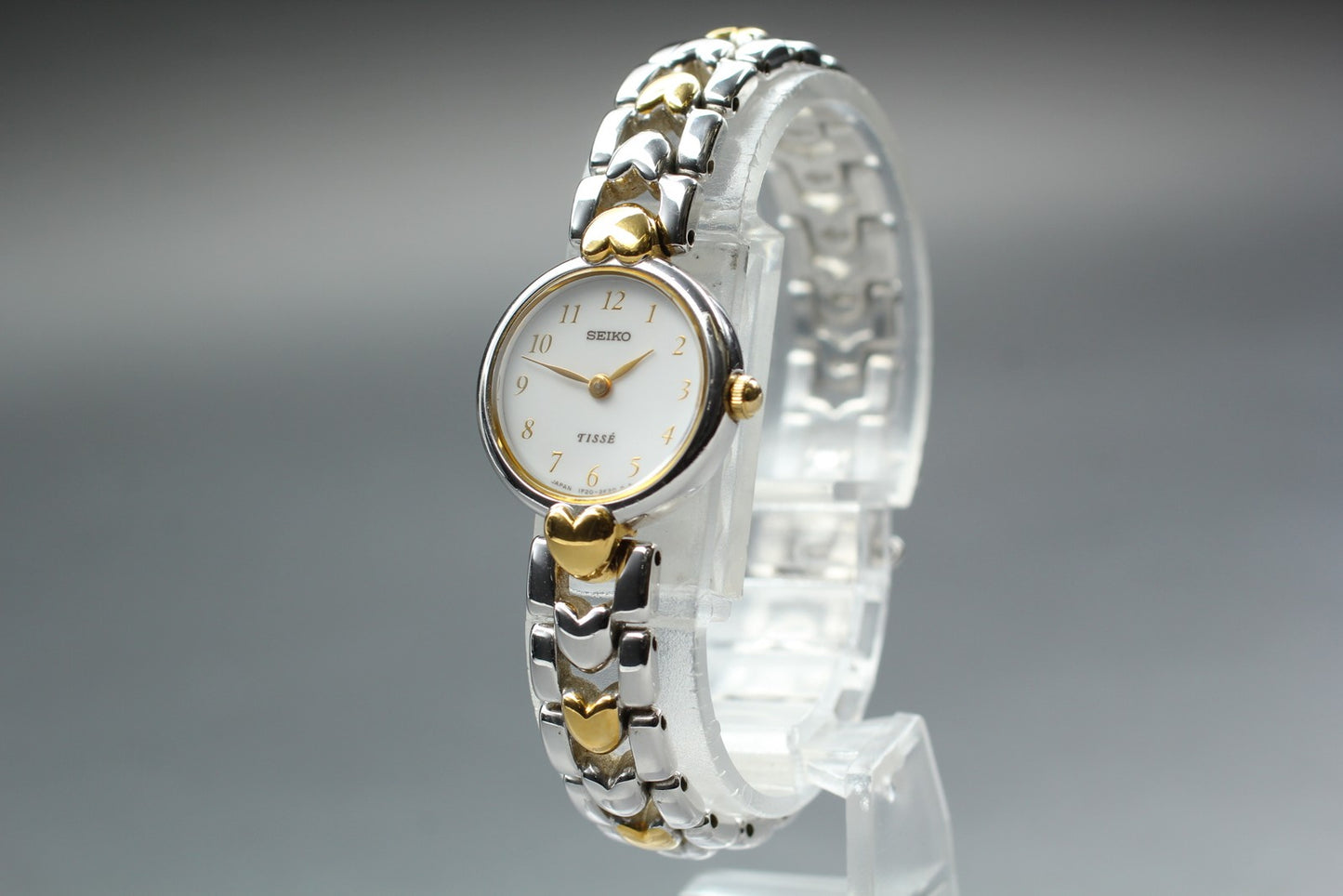 Vtg 1992 [N MINT New Batt] SEIKO TISSE 1F20-0K40 Bracelet Qz Ladies Watch JAPAN