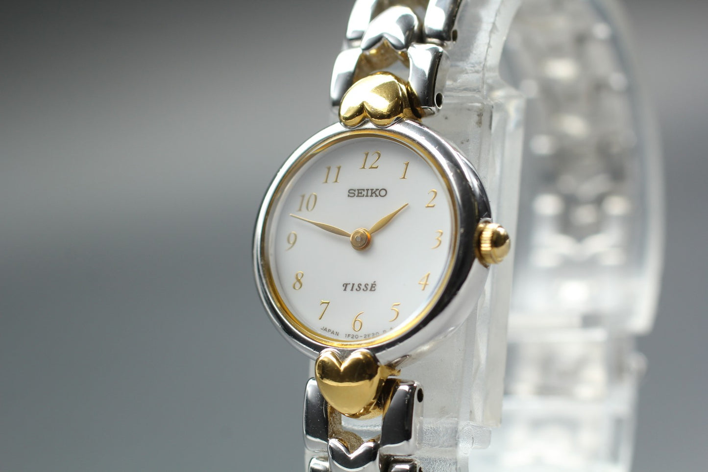 Vtg 1992 [N MINT New Batt] SEIKO TISSE 1F20-0K40 Bracelet Qz Ladies Watch JAPAN