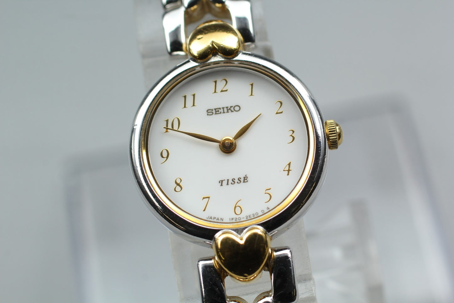 Vtg 1992 [N MINT New Batt] SEIKO TISSE 1F20-0K40 Bracelet Qz Ladies Watch JAPAN