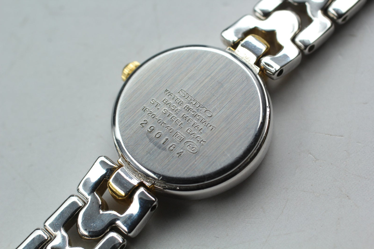 Vtg 1992 [N MINT New Batt] SEIKO TISSE 1F20-0K40 Bracelet Qz Ladies Watch JAPAN