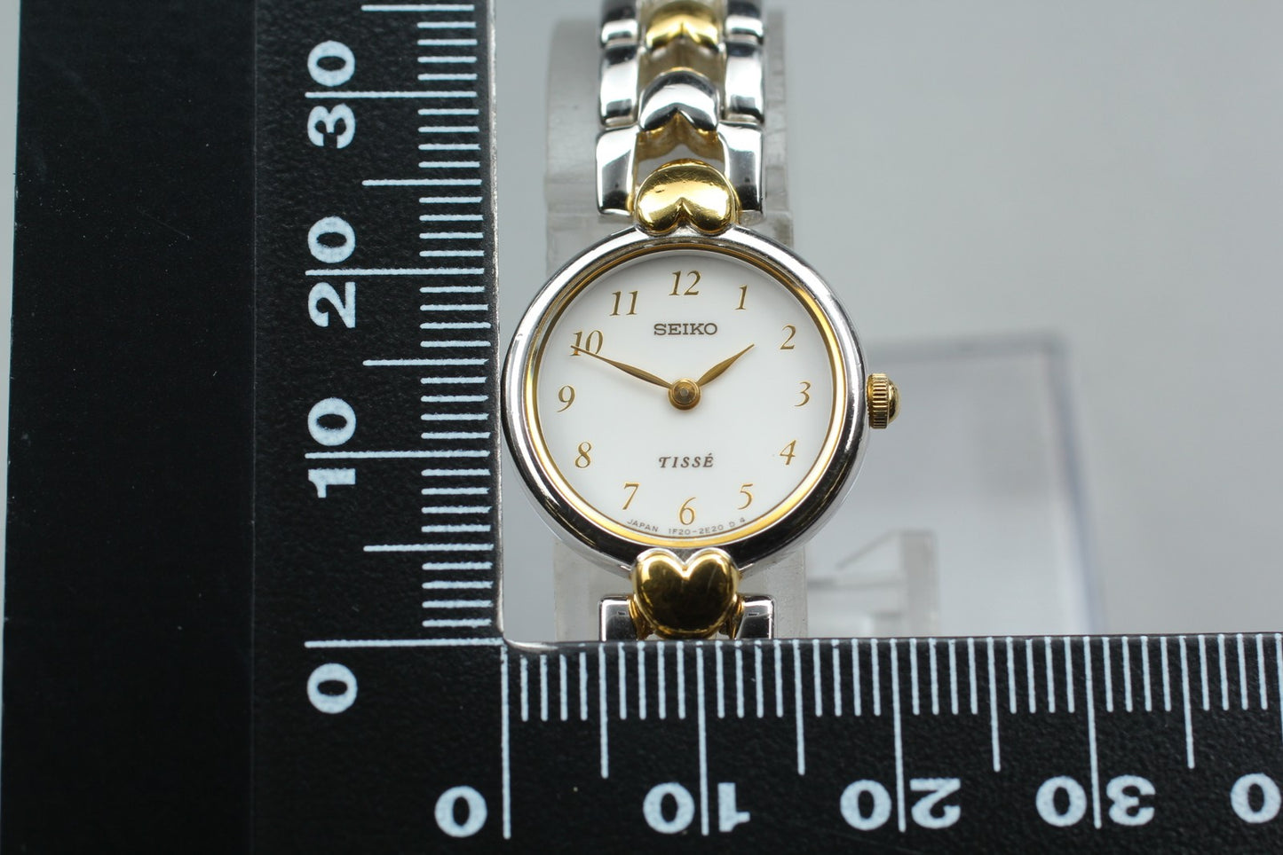 Vtg 1992 [N MINT New Batt] SEIKO TISSE 1F20-0K40 Bracelet Qz Ladies Watch JAPAN