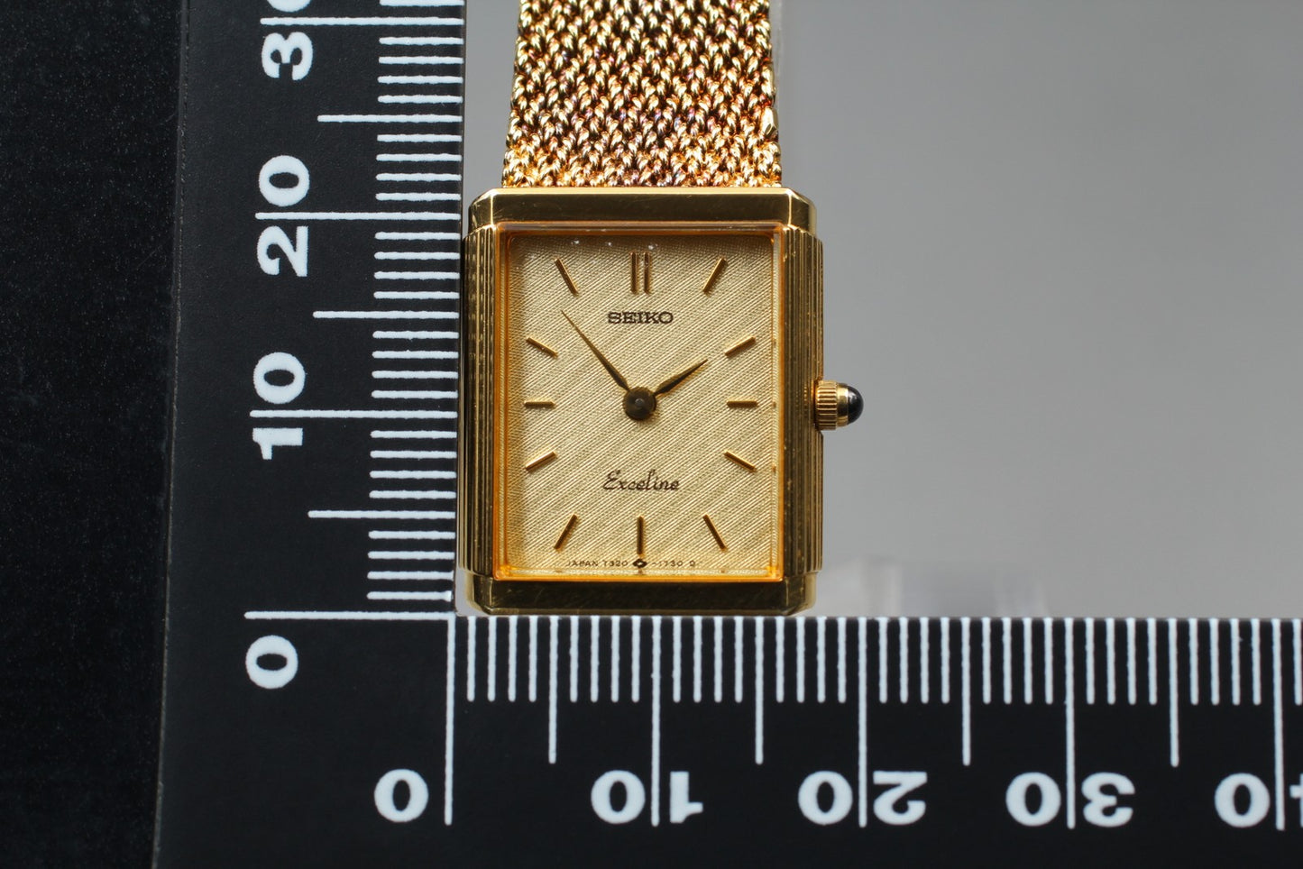 Vtg.1986[N MINT] SEIKO Exceline 7320-6450 Gold Tank Quartz Ladies Watch JAPAN