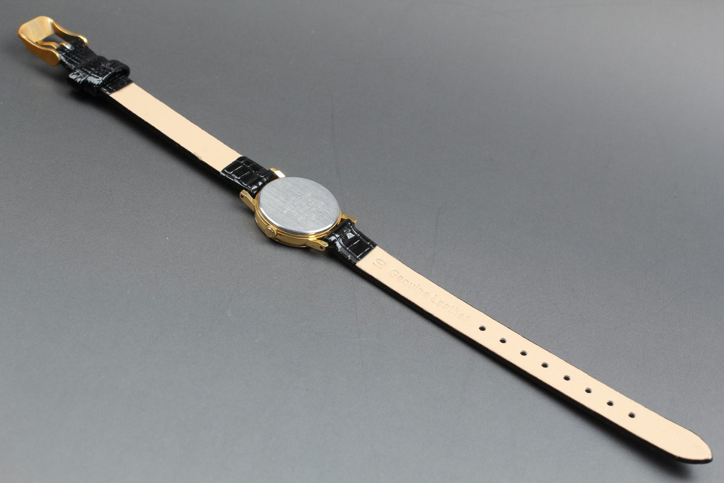 Vtg.1989 [N MINT] SEIKO 4N21-0042 Round 21mm Gold Quartz Ladies Watch From JAPAN