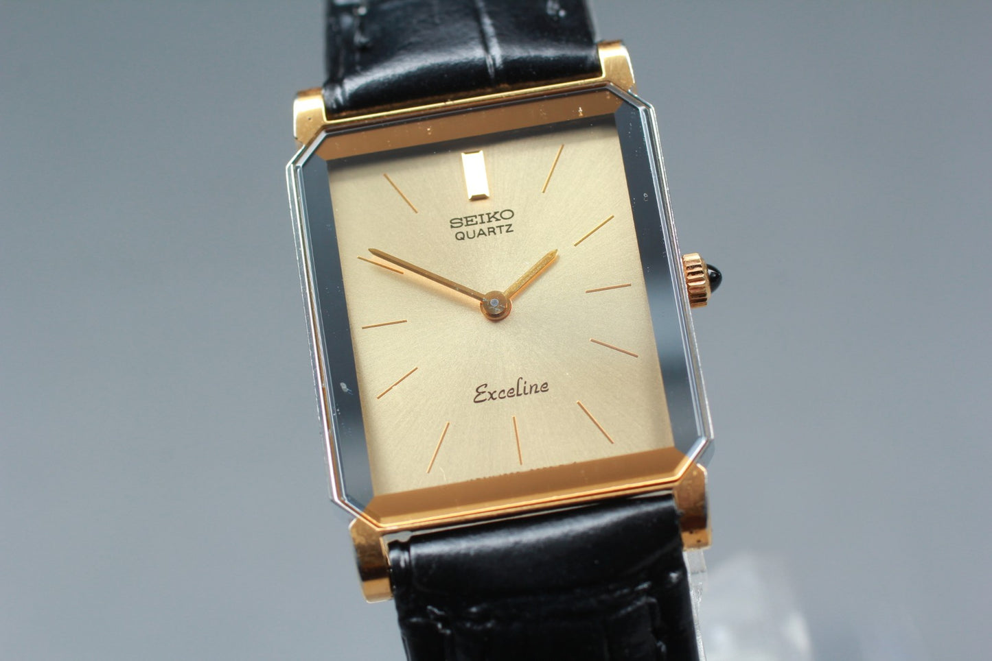 Vtg.1984 [N MINT] SEIKO Exceline 1220-5090 Tank Quartz Ladies Watch From JAPAN
