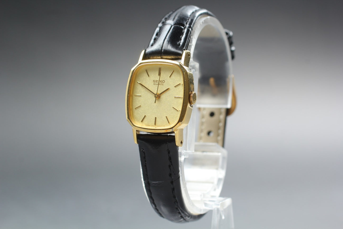 Vtg.1983 [Exc+5] SEIKO 5421-5180 20mm Tank Gold Quartz Ladies Watch From JAPAN