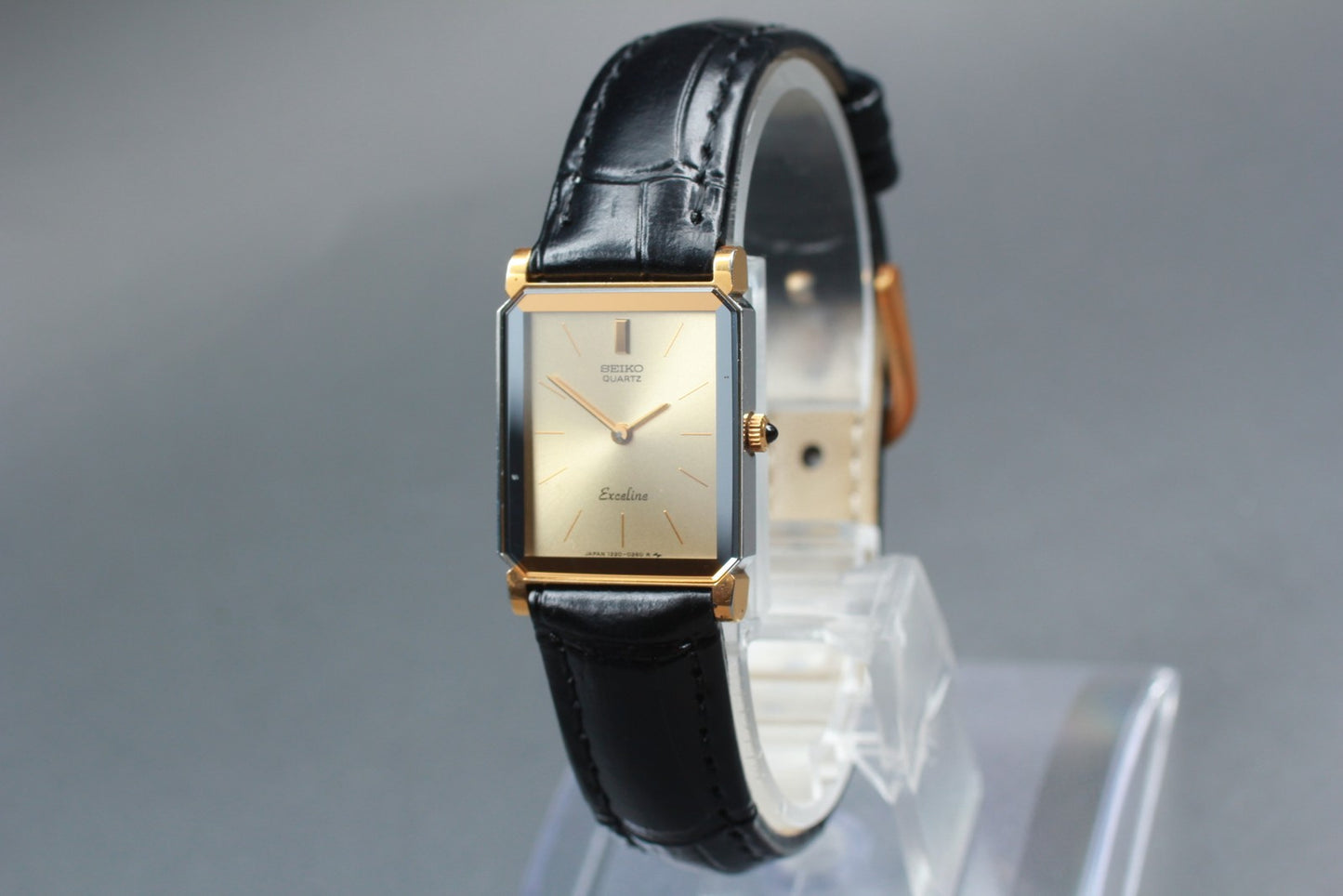 Vtg.1984 [N MINT] SEIKO Exceline 1220-5090 Tank Quartz Ladies Watch From JAPAN