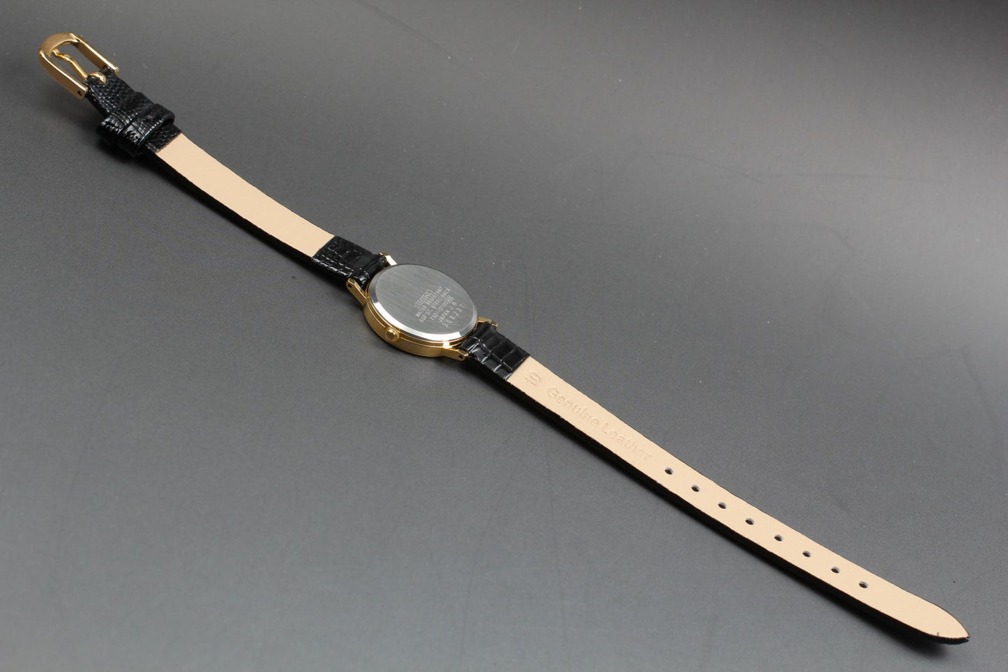 Vtg.1983 [N MINT] SEIKO 7321-0100 Gold Round 22mm Quartz Ladies Watch From JAPAN