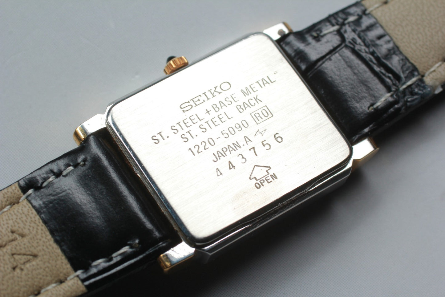 Vtg.1984 [N MINT] SEIKO Exceline 1220-5090 Tank Quartz Ladies Watch From JAPAN