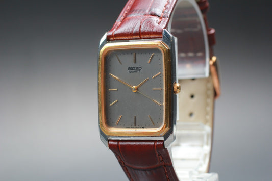 Vtg.1983 [N MINT] SEIKO Chariot 9021-5010 Tank 25mm Quartz Men's Watch JAPAN