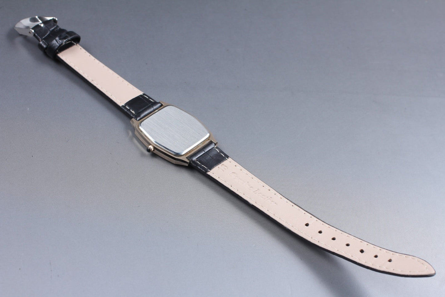 Vtg.1982[N MINT] SEIKO Dolce 6030-5480 29mm Black Gold Quartz Men's Watch JAPAN