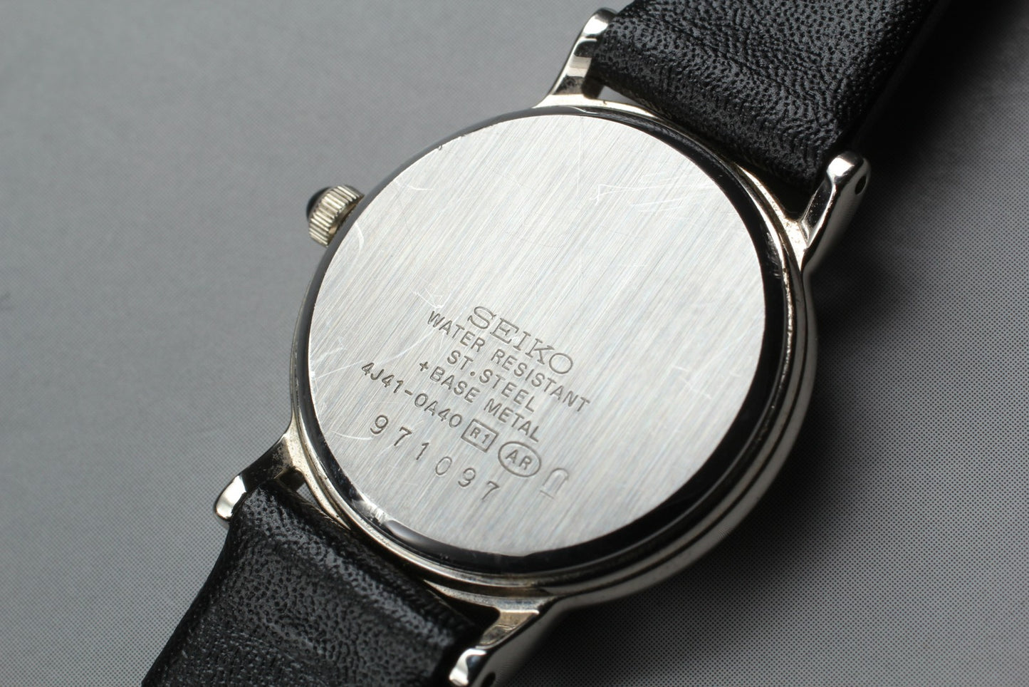 Vtg.1989 [N MINT] SEIKO Exceline 4J41-0A40 Round 23mm Quartz Ladies Watch JAPAN