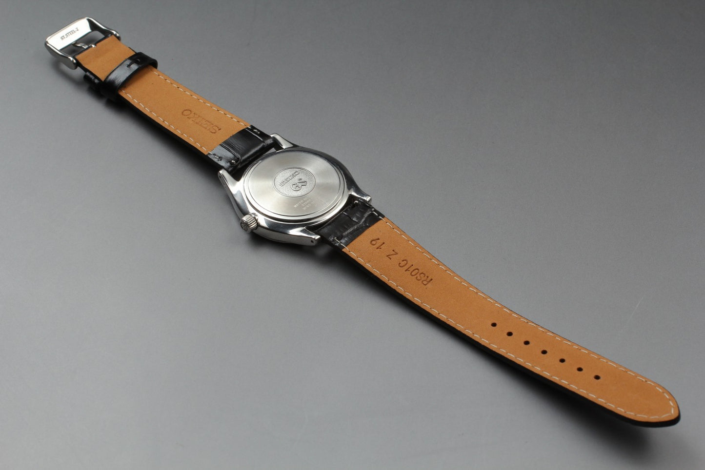 Vtg.1989 [N MINT] Grand Seiko 9F83-9A00 Silver Day/Date Quartz Men's Watch JAPAN