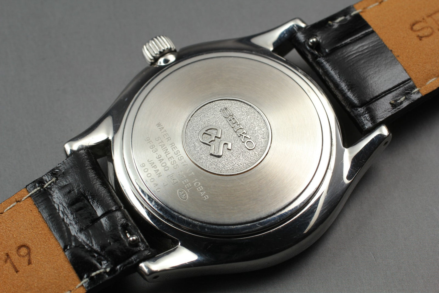 Vtg.1989 [N MINT] Grand Seiko 9F83-9A00 Silver Day/Date Quartz Men's Watch JAPAN