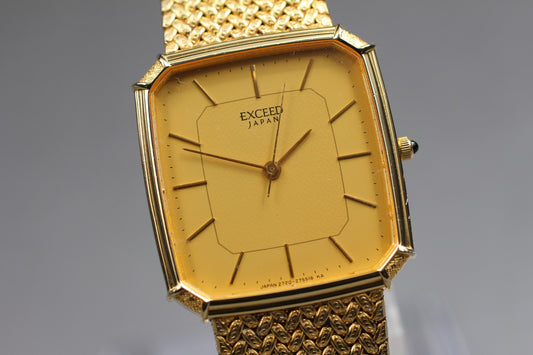 Vtg. 1984 [Near MINT] CITIZEN EXCEED 2730-273257 Tank Quartz Ladies Watch JAPAN