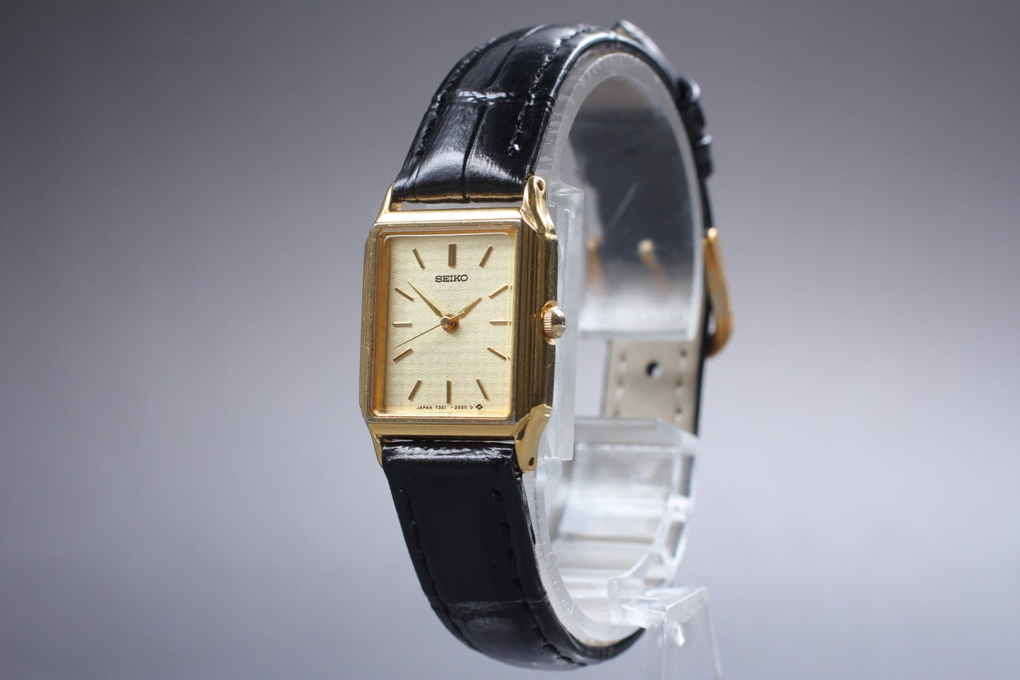 Vtg.1988 [N MINT] SEIKO Socie 7321-6280 Tank 20mm Gold Quartz Ladies Watch JAPAN