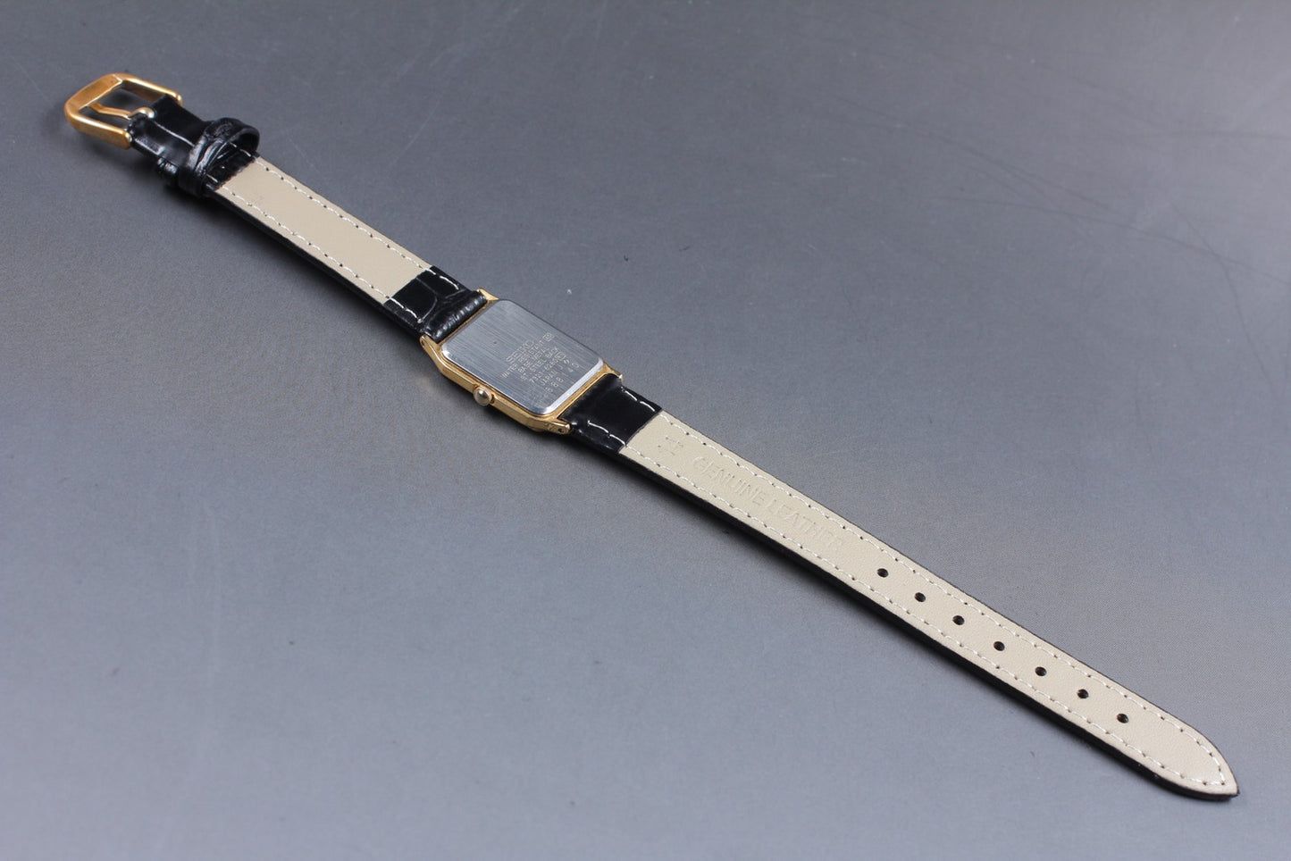 Vtg.1988 [N MINT] SEIKO Socie 7321-6280 Tank 20mm Gold Quartz Ladies Watch JAPAN