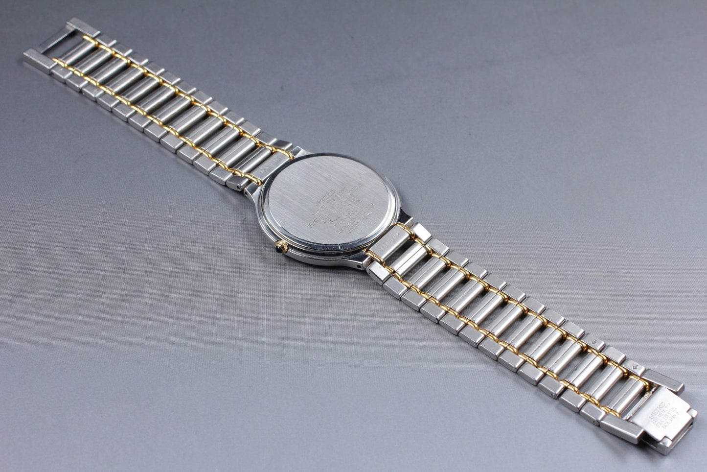 Vintage 1987 [N MINT]  Seiko Dolce 7741-6050 Gold Roman Quartz Mens Watch JAPAN