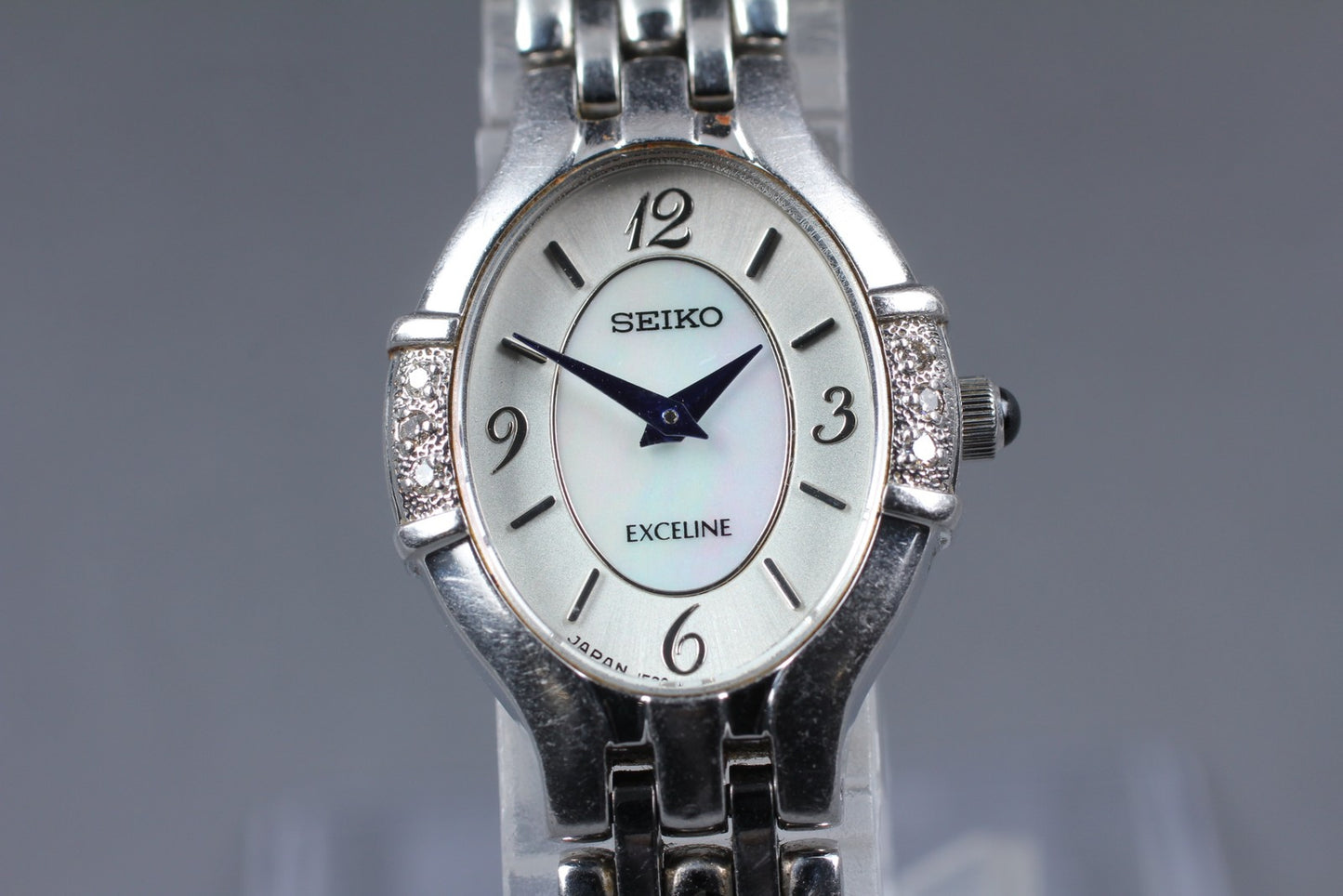 Vtg.1986[N MINT] SEIKO Exceline 1F20-0CD0 Bracelet Quartz Ladies Watch JAPAN