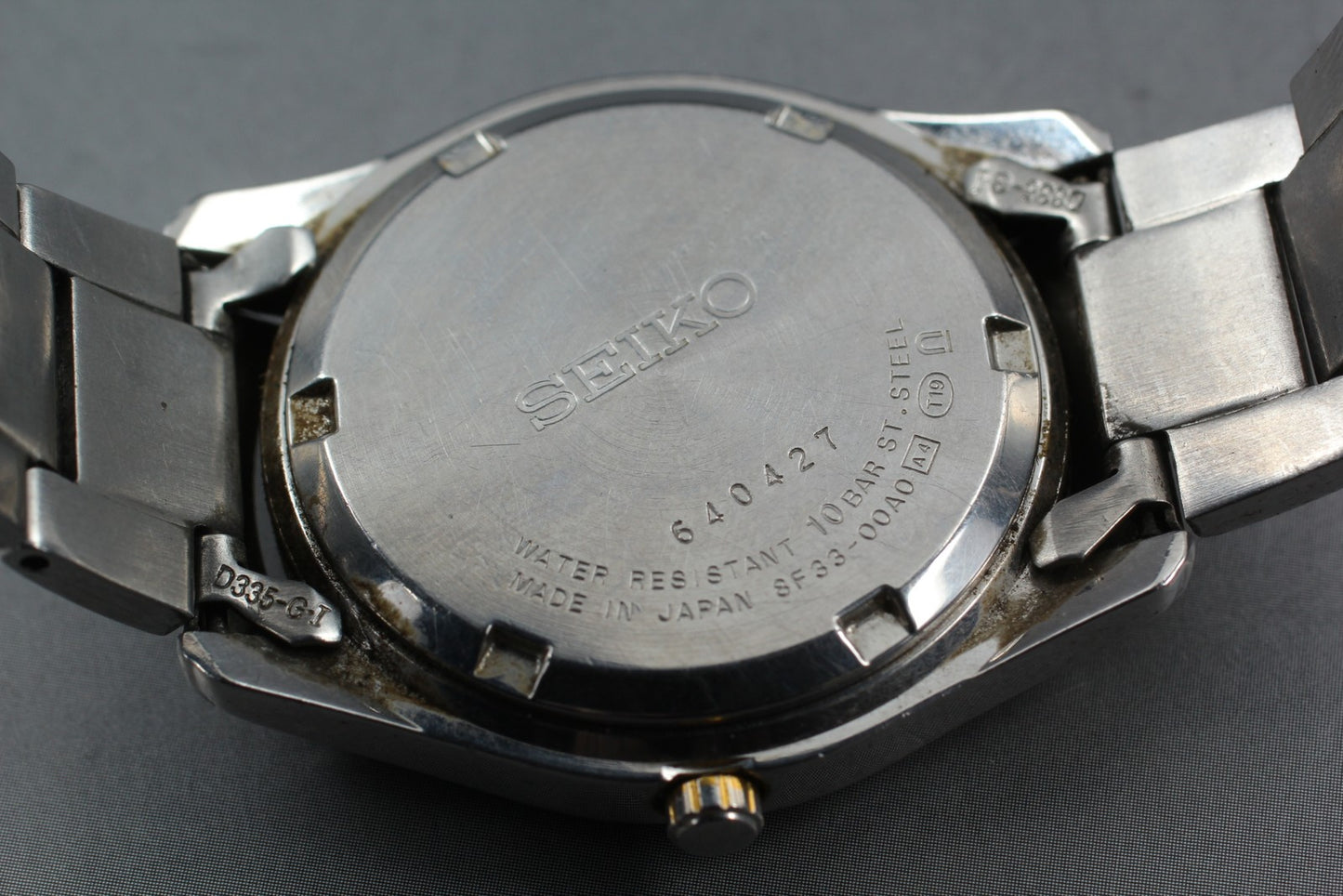 Vtg.1986 [N MINT] SEIKO 8F33-00A0 Day/Date Perpetual Calendar Men's Watch JAPAN