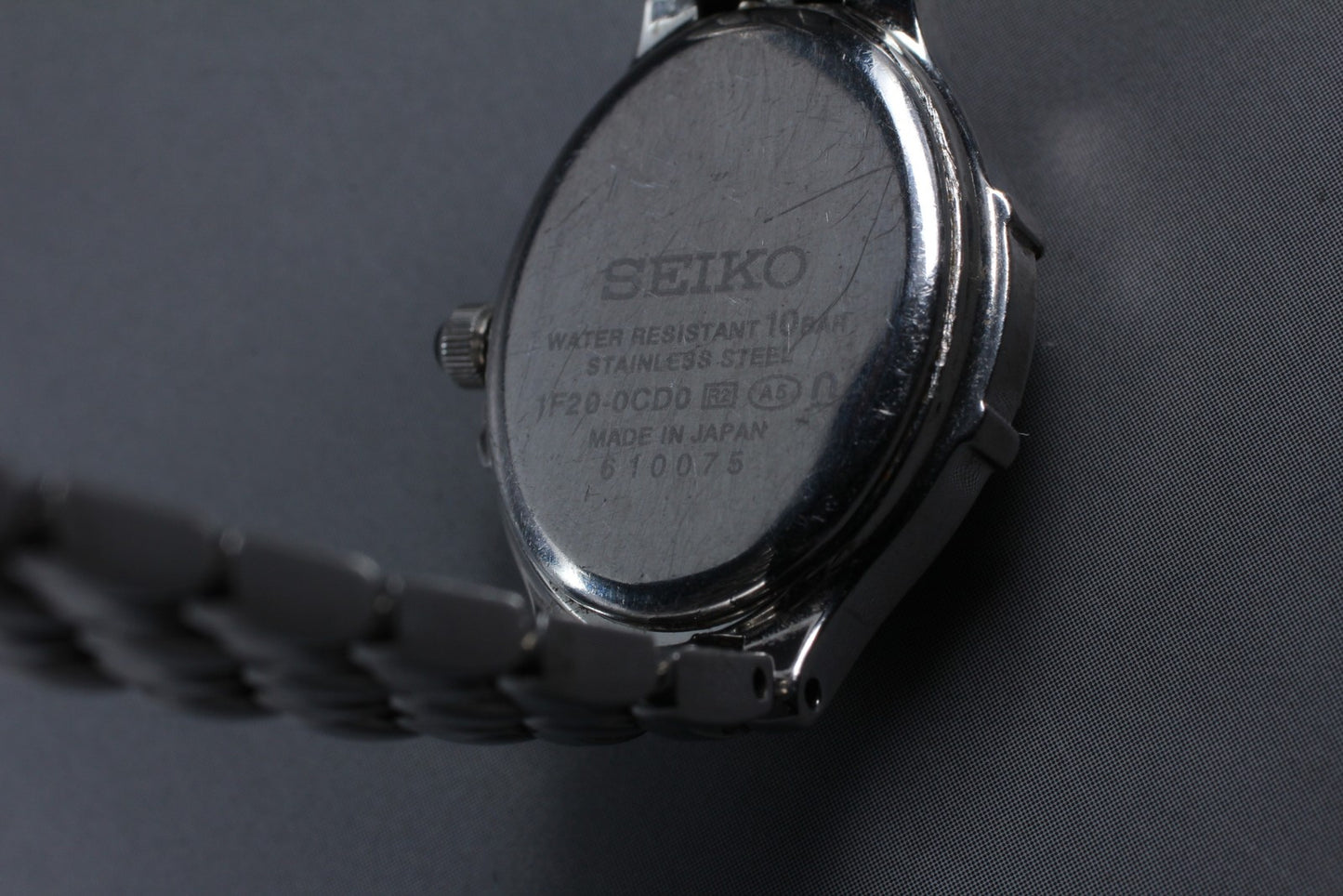 Vtg.1986[N MINT] SEIKO Exceline 1F20-0CD0 Bracelet Quartz Ladies Watch JAPAN