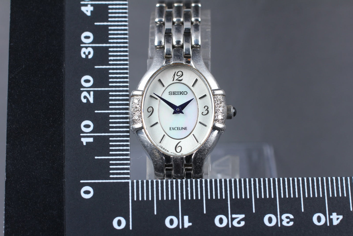 Vtg.1986[N MINT] SEIKO Exceline 1F20-0CD0 Bracelet Quartz Ladies Watch JAPAN