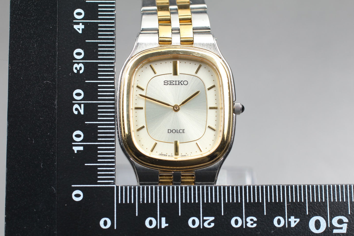 Vintage 1993 [Near MINT]Seiko Dolce 8J41-0AA0 two tone Quartz Men's Watch JAPAN