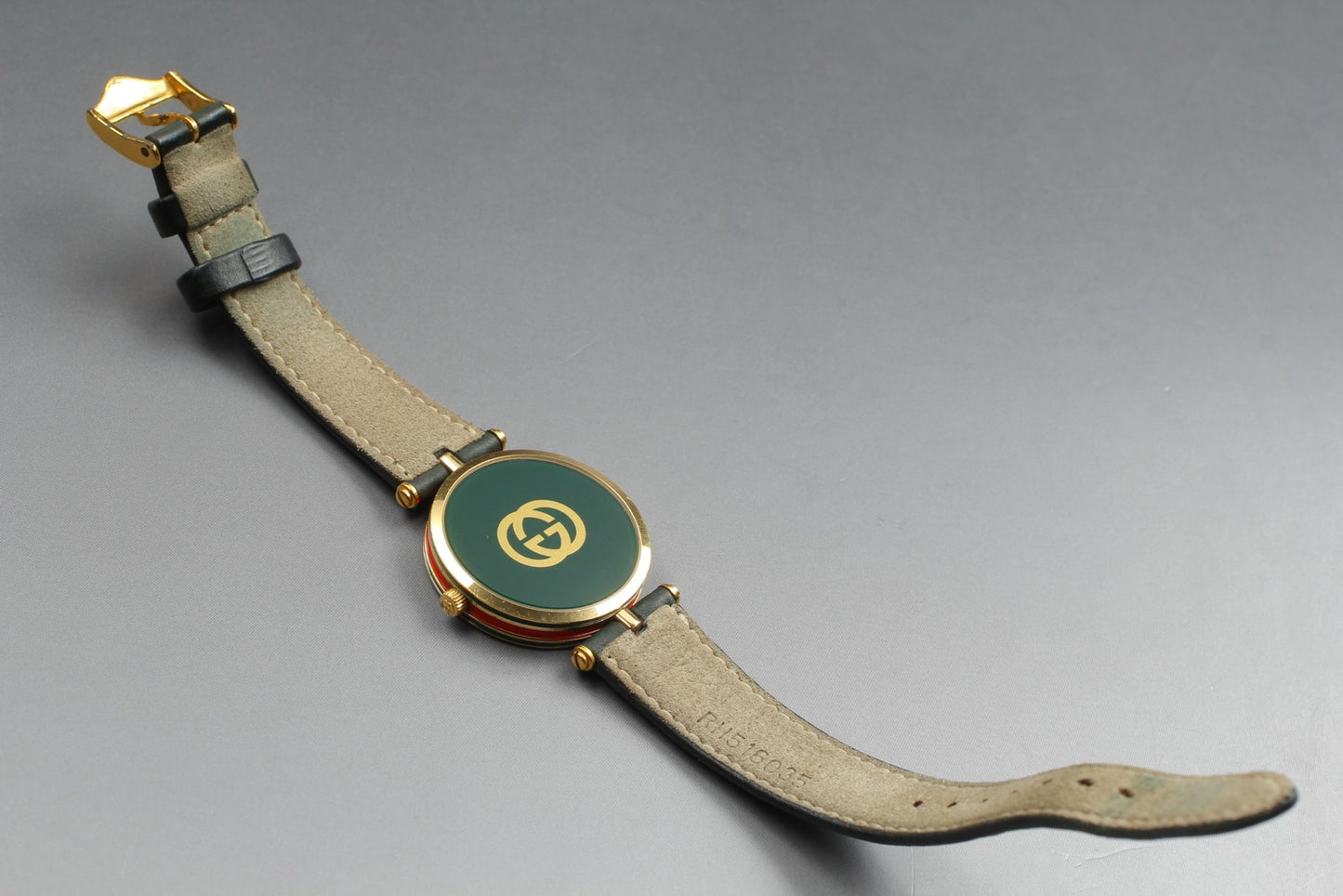 Vtg.[Exc+5] GUCCI 2000M Sherry Line 30mm Round Roman Quartz Men's Watch JAPAN