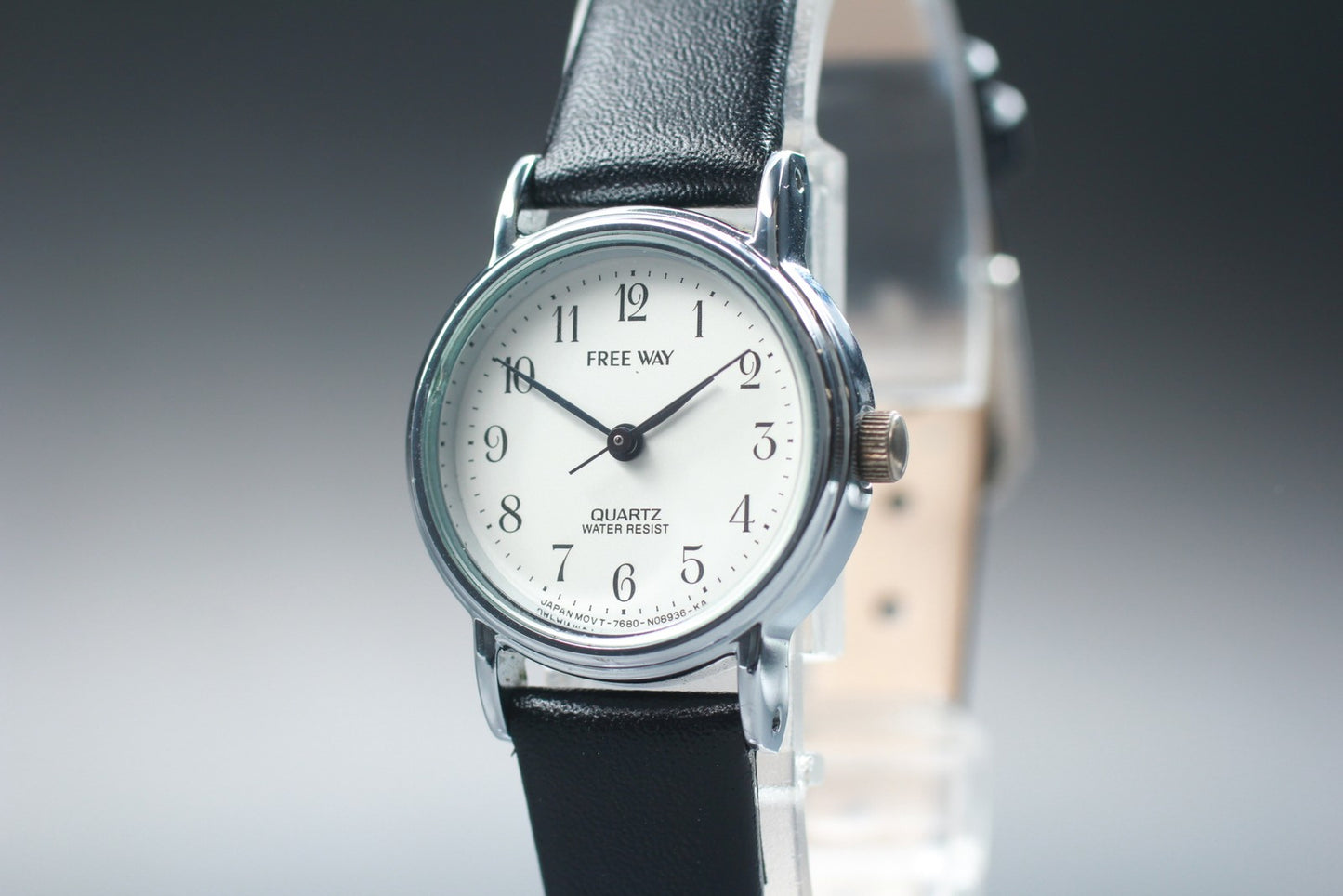 Vtg.1990 [N MINT] CITIZEN FREE WAY 7680-S34987 23mm Silver Quartz Ladies Watch