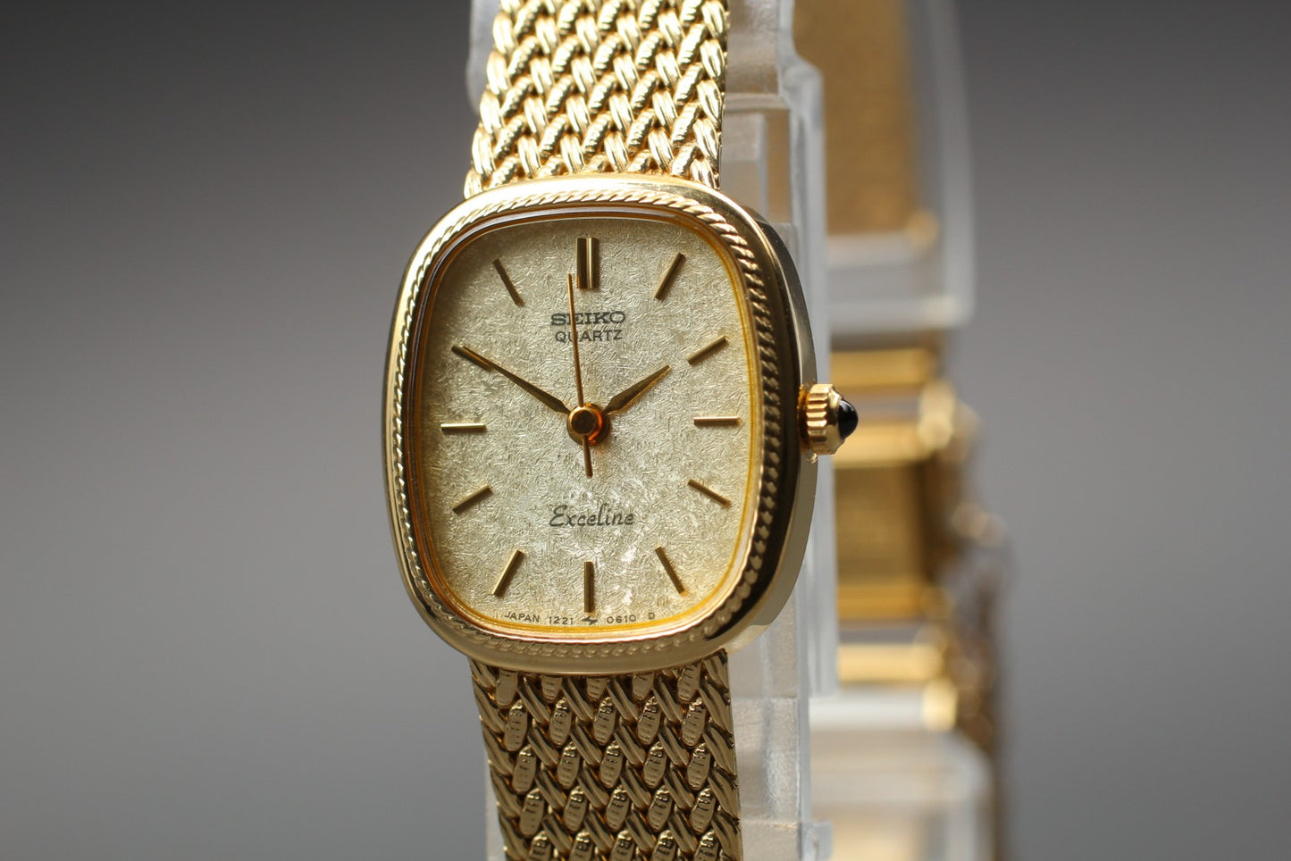 Vtg.1988 [N MINT] SEIKO Exceline 1221-0100 Bracelet Quartz Ladies Watch JAPAN