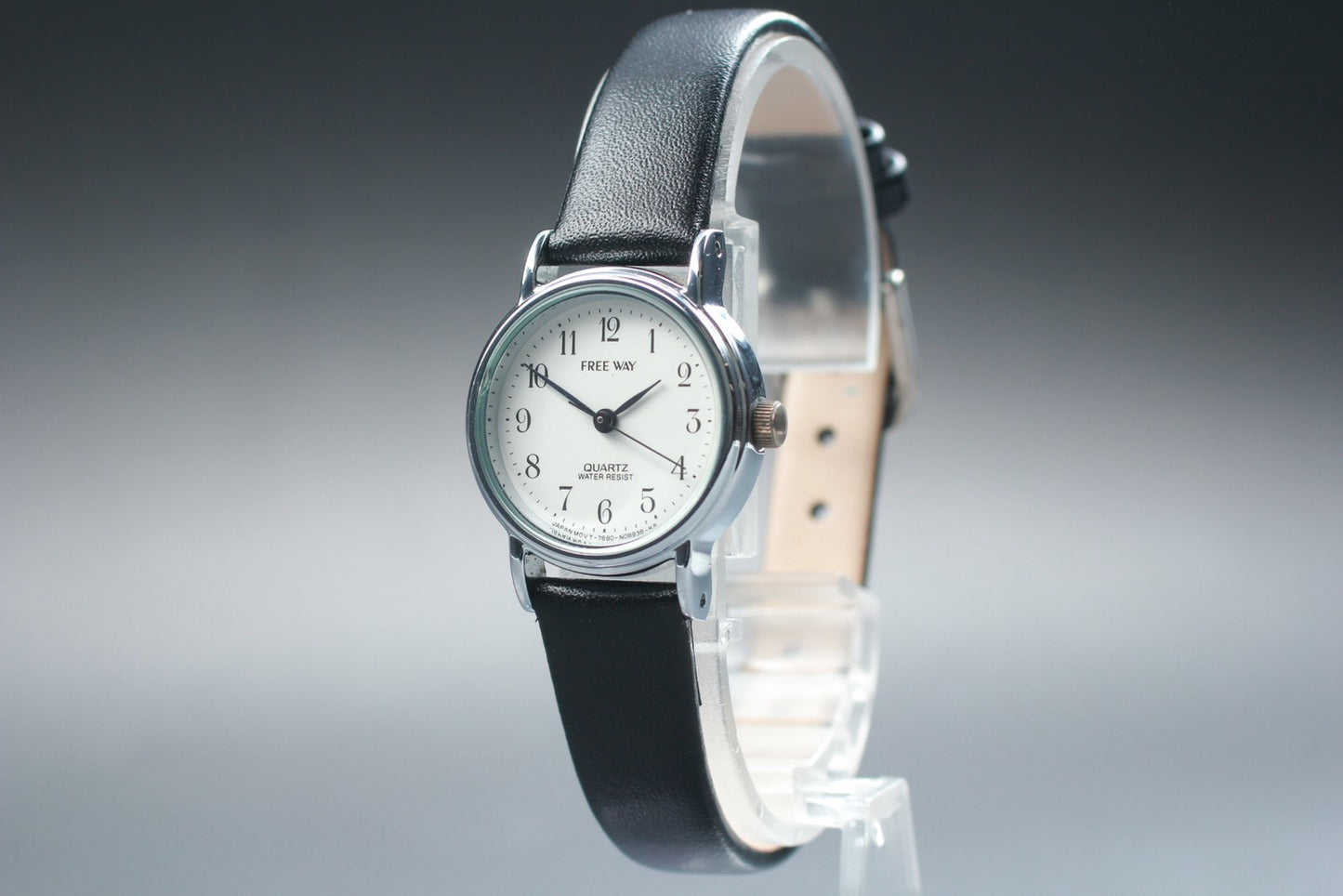 Vtg.1990 [N MINT] CITIZEN FREE WAY 7680-S34987 23mm Silver Quartz Ladies Watch