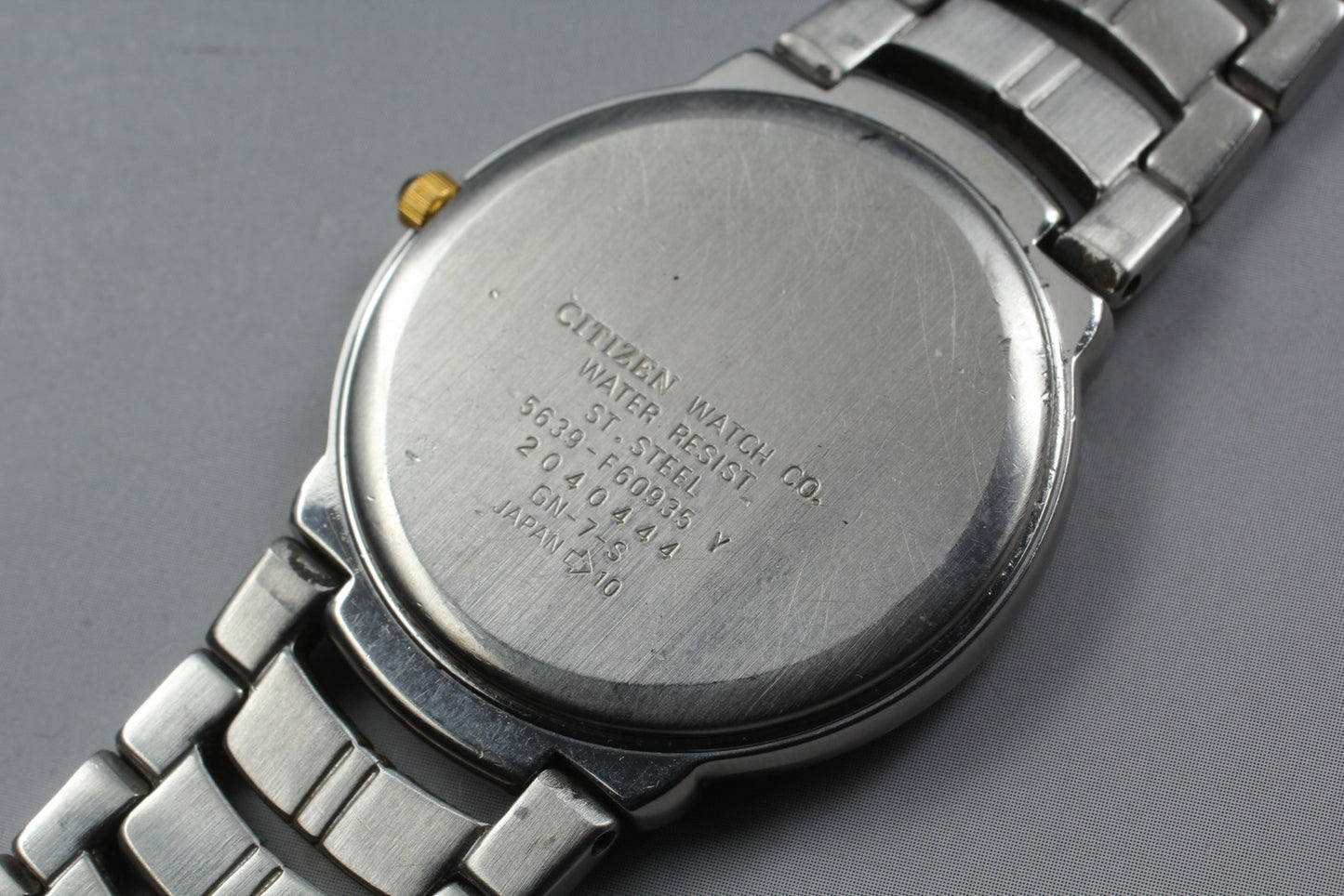 Vtg.1992 [N MINT] CITIZEN EXCEDO 5639-F60935 diamond Quartz Men's Watch JAPAN