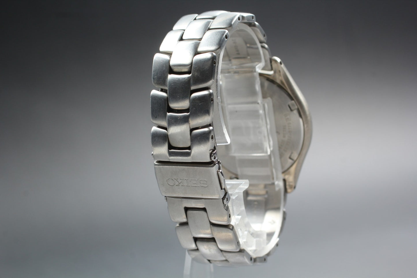 Vtg.1996 [N MINT] SEIKO V732-0170 Day/Date Round 37mm Quartz Men's Watch JAPAN